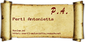 Pertl Antonietta névjegykártya