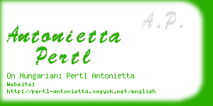antonietta pertl business card